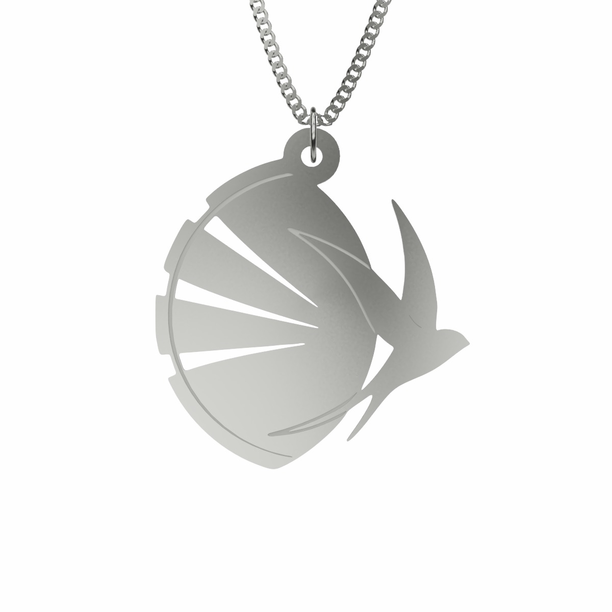 Download Silver Swallow Bird Pendant Necklace Portuguese Inspired Jewelry